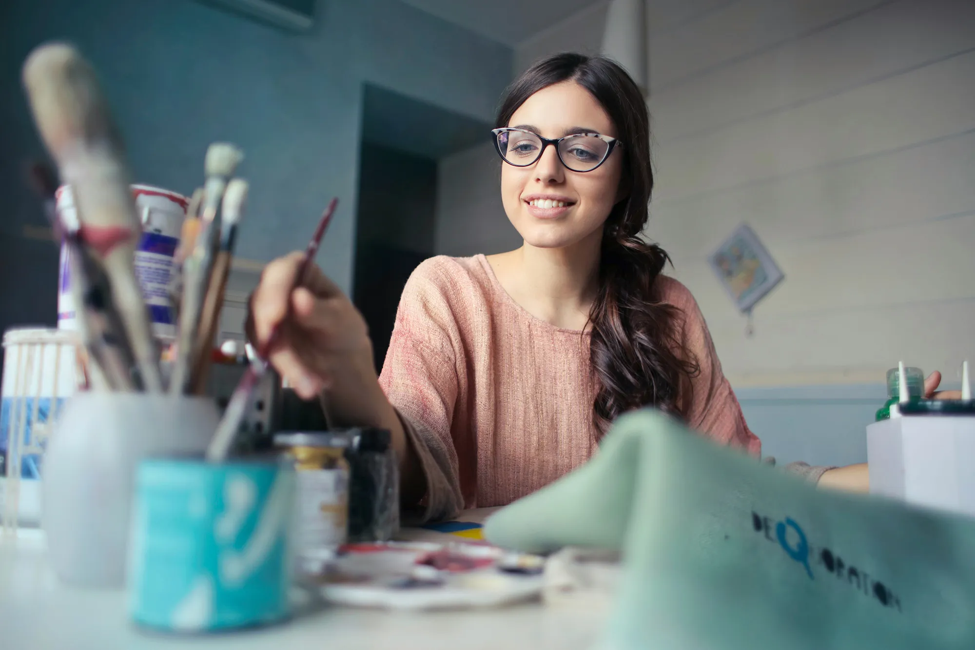 Girl painting